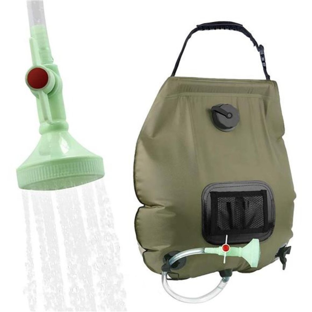Solar Shower Bag,5 gallons/20L Solar Heating Camping Shower Bag with Hose